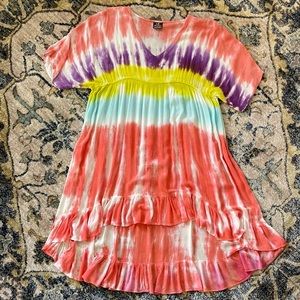 💖 Ladie’s SB Fashion Tie-Dyed High-Low Dress  — Size: FREE SIZE